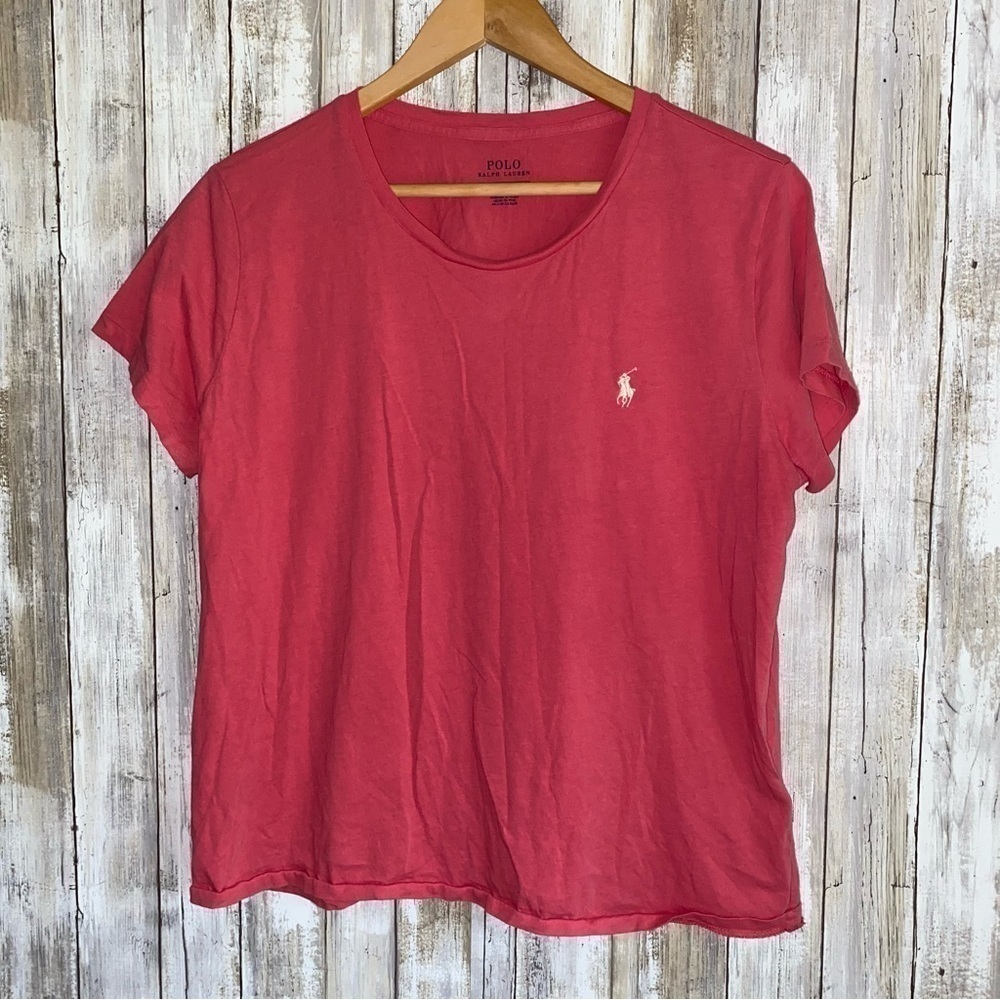 Polo Pink Scoop Neck Tee
